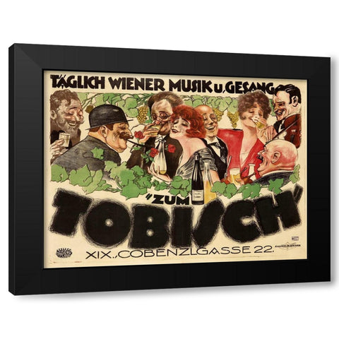 Tobisch Black Modern Wood Framed Art Print with Double Matting by Vintage Apple Collection