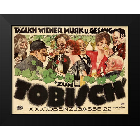 Tobisch Black Modern Wood Framed Art Print by Vintage Apple Collection