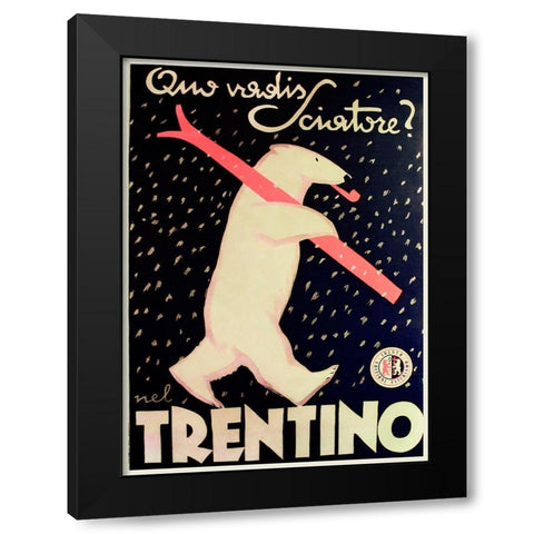 Trentino Black Modern Wood Framed Art Print by Vintage Apple Collection
