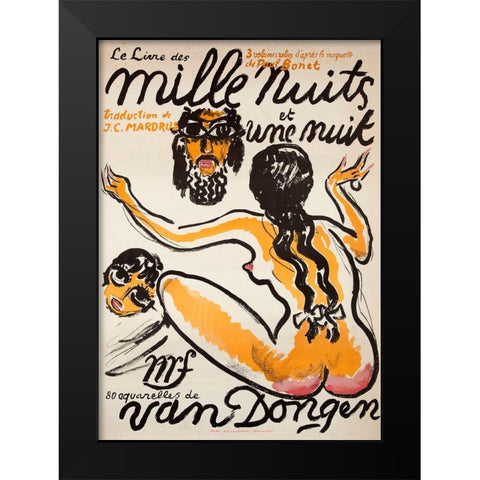 Van Dongen 1919 Black Modern Wood Framed Art Print by Vintage Apple Collection