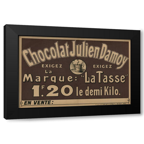 Chocolat Julien Black Modern Wood Framed Art Print with Double Matting by Vintage Apple Collection