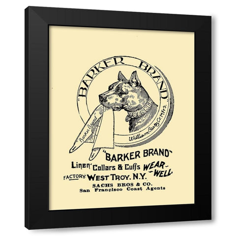 Linen Cuffs Black Modern Wood Framed Art Print by Vintage Apple Collection