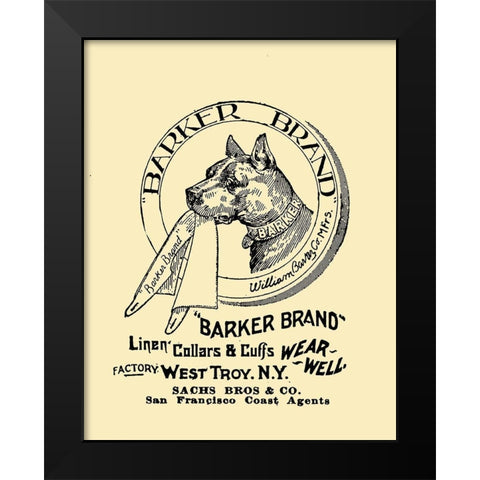 Linen Cuffs Black Modern Wood Framed Art Print by Vintage Apple Collection