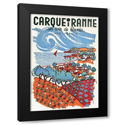 Carqueirann Black Modern Wood Framed Art Print with Double Matting by Vintage Apple Collection