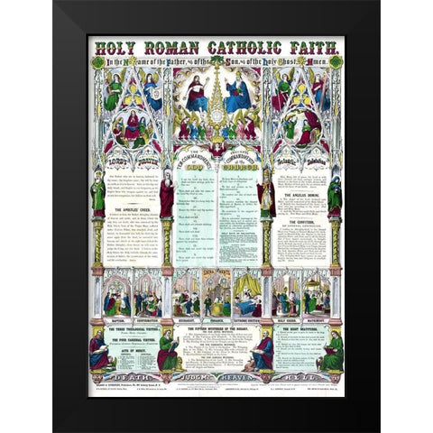 Holy Roman Catholic Church Black Modern Wood Framed Art Print by Vintage Apple Collection