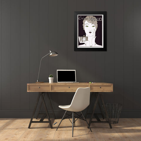 Pinaud Black Modern Wood Framed Art Print by Vintage Apple Collection