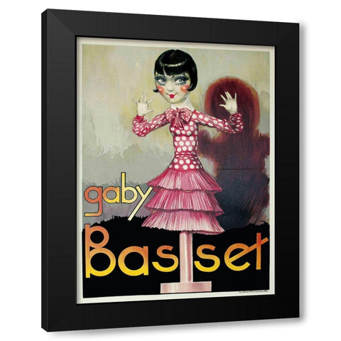 Roaring Twenties Fashion Black Modern Wood Framed Art Print by Vintage Apple Collection