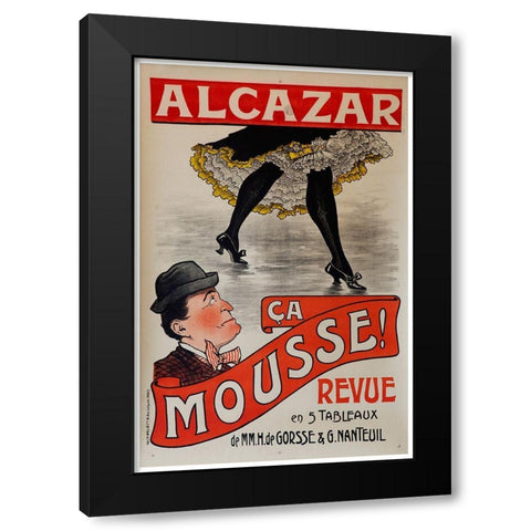 alcazar_revue Black Modern Wood Framed Art Print by Vintage Apple Collection