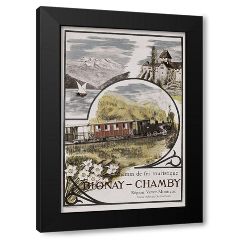 blonay_chamby Black Modern Wood Framed Art Print by Vintage Apple Collection