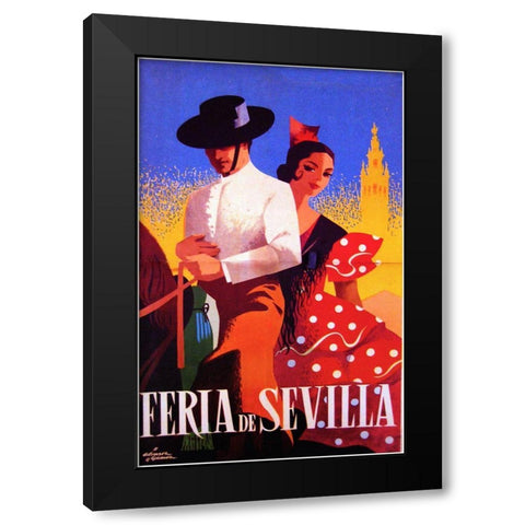 feria_sevilla Black Modern Wood Framed Art Print with Double Matting by Vintage Apple Collection