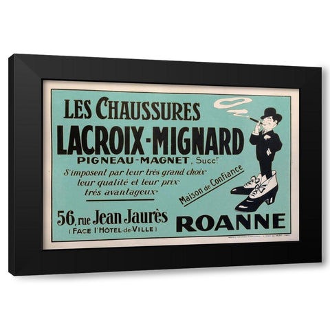 lacroix_mignard_les_chaussures Black Modern Wood Framed Art Print by Vintage Apple Collection