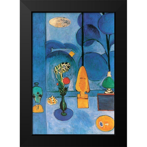 matisse_blueroom Black Modern Wood Framed Art Print by Vintage Apple Collection