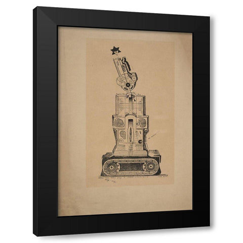 Max Ernst - Farewell My Beautiful Land of Marie Laurencin Black Modern Wood Framed Art Print with Double Matting by Vintage Apple Collection