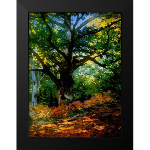 bodmer oak fountainbleau forest Black Modern Wood Framed Art Print by Vintage Apple Collection