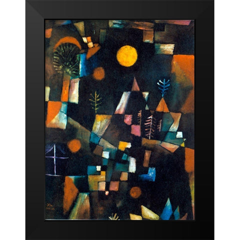 klee_fullmoon Black Modern Wood Framed Art Print by Vintage Apple Collection