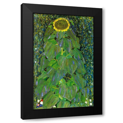 klimt_thesunflower_archival Black Modern Wood Framed Art Print with Double Matting by Vintage Apple Collection