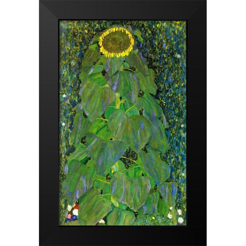 klimt_thesunflower_archival Black Modern Wood Framed Art Print by Vintage Apple Collection