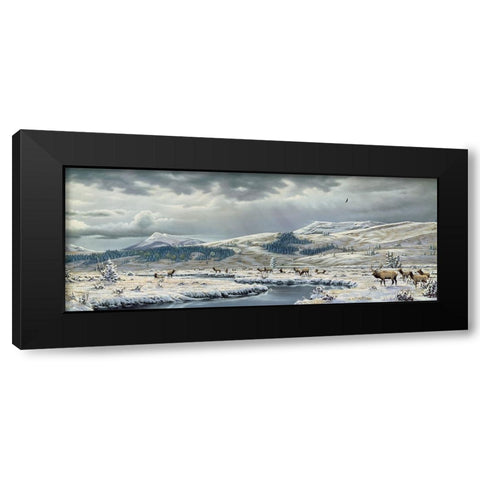 September Snow Black Modern Wood Framed Art Print by Goebel, Wilhelm