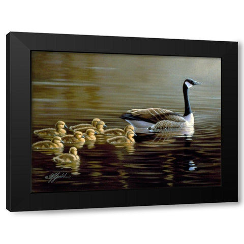 Leading The Way Black Modern Wood Framed Art Print by Goebel, Wilhelm