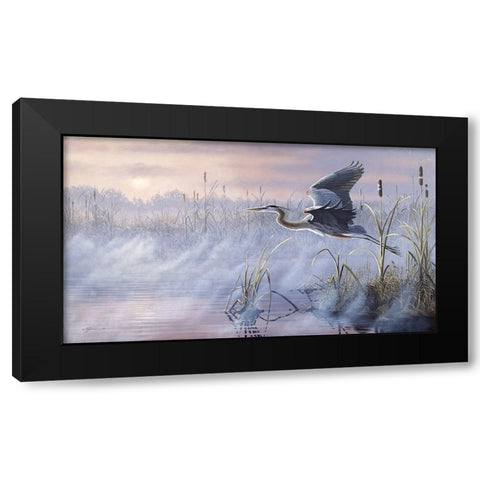 Rising Marsh Black Modern Wood Framed Art Print by Goebel, Wilhelm