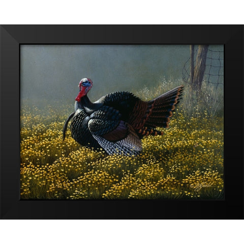 Belly Deep In Buttercups Black Modern Wood Framed Art Print by Goebel, Wilhelm