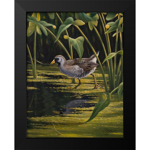 Sora Rail Black Modern Wood Framed Art Print by Goebel, Wilhelm