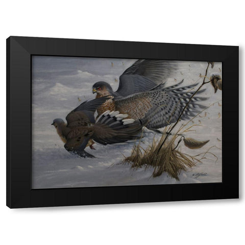 Sudden Impact Black Modern Wood Framed Art Print by Goebel, Wilhelm