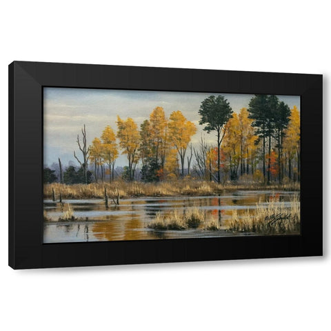 Autumn at Prime Hook Black Modern Wood Framed Art Print by Goebel, Wilhelm