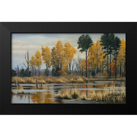 Autumn at Prime Hook Black Modern Wood Framed Art Print by Goebel, Wilhelm