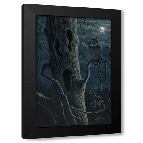 Boo Tree Black Modern Wood Framed Art Print by Goebel, Wilhelm