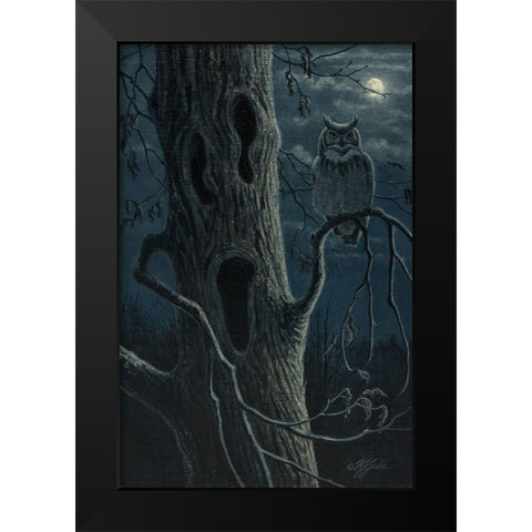 Boo Tree Black Modern Wood Framed Art Print by Goebel, Wilhelm