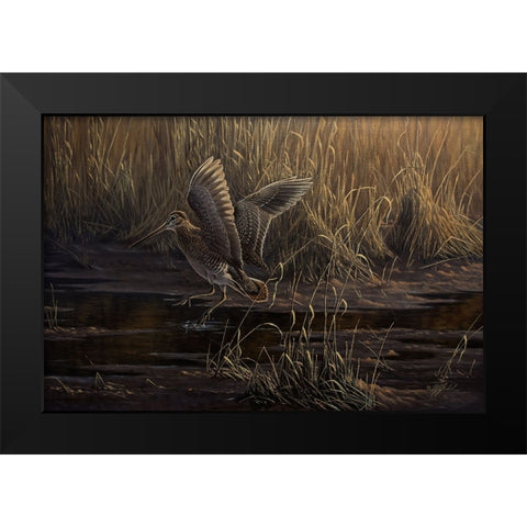 Dropping In Black Modern Wood Framed Art Print by Goebel, Wilhelm