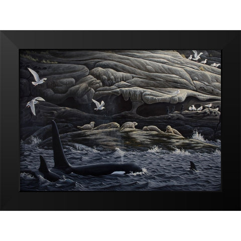 Gabriola Island Gathering Black Modern Wood Framed Art Print by Goebel, Wilhelm