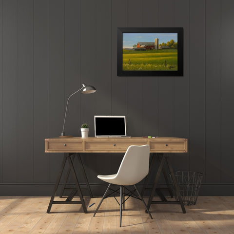 Lancaster County Farm Black Modern Wood Framed Art Print by Goebel, Wilhelm