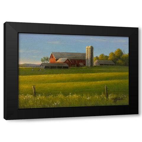 Lancaster County Farm Black Modern Wood Framed Art Print by Goebel, Wilhelm