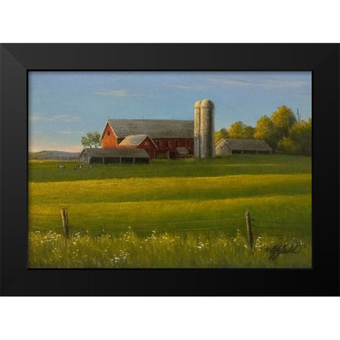 Lancaster County Farm Black Modern Wood Framed Art Print by Goebel, Wilhelm