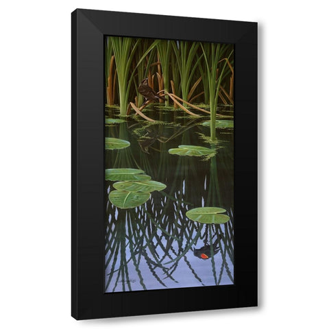 Reflections Of Courtship Black Modern Wood Framed Art Print with Double Matting by Goebel, Wilhelm