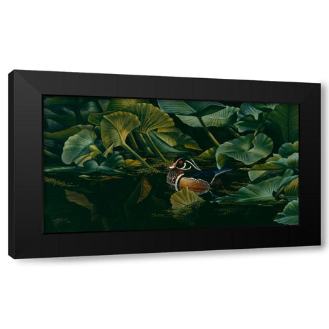 Quiet Times Black Modern Wood Framed Art Print by Goebel, Wilhelm