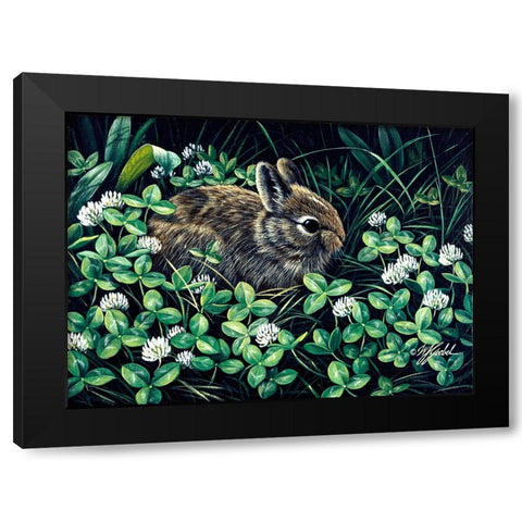 In Clover Black Modern Wood Framed Art Print by Goebel, Wilhelm