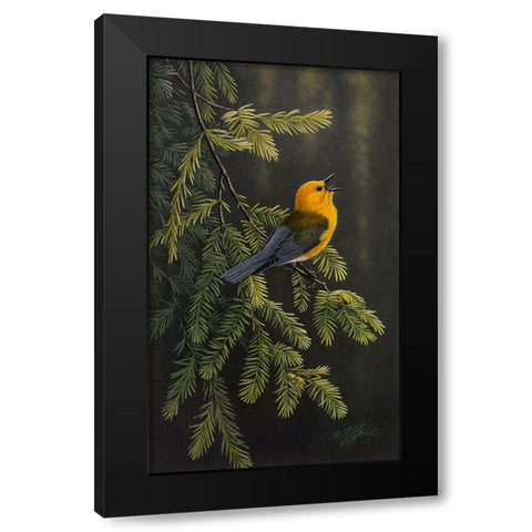 Cypress Song Black Modern Wood Framed Art Print by Goebel, Wilhelm