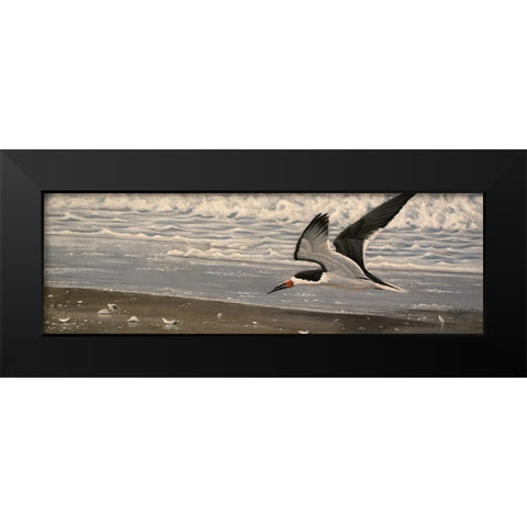 Flying Solo Black Modern Wood Framed Art Print by Goebel, Wilhelm