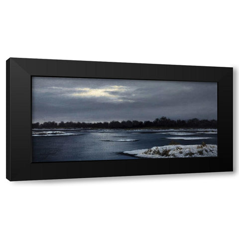 Frozen Marsh Black Modern Wood Framed Art Print with Double Matting by Goebel, Wilhelm