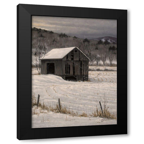 Roadside Barn Black Modern Wood Framed Art Print by Goebel, Wilhelm