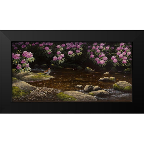 Spring Run Black Modern Wood Framed Art Print by Goebel, Wilhelm