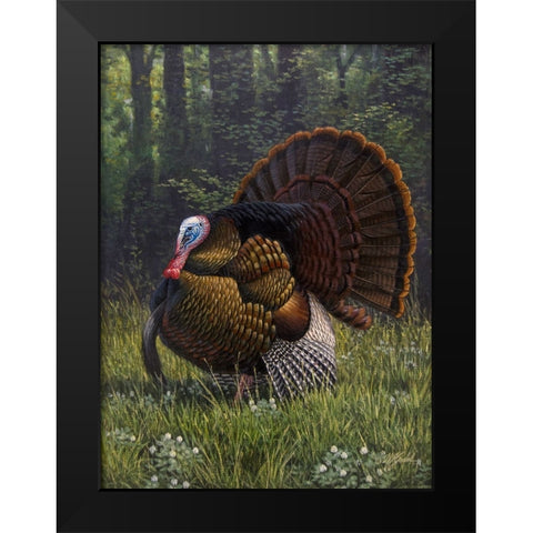 Spring Strut Black Modern Wood Framed Art Print by Goebel, Wilhelm