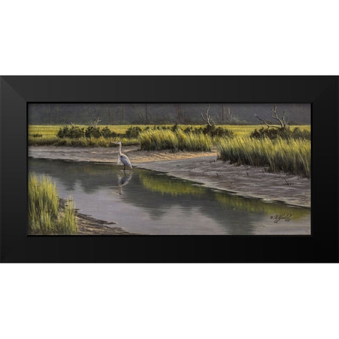 Tidal Gut Black Modern Wood Framed Art Print by Goebel, Wilhelm