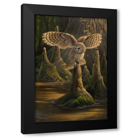 Translucence Black Modern Wood Framed Art Print by Goebel, Wilhelm