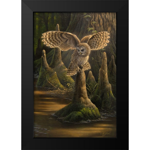 Translucence Black Modern Wood Framed Art Print by Goebel, Wilhelm