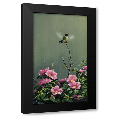 Rain Dance Black Modern Wood Framed Art Print with Double Matting by Goebel, Wilhelm