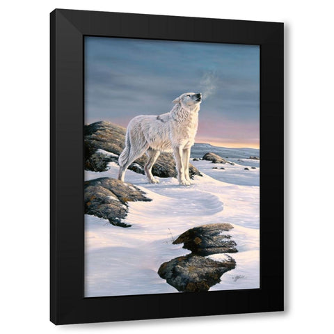 Arctic Song Black Modern Wood Framed Art Print with Double Matting by Goebel, Wilhelm